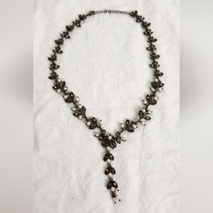 Pearl Gemstone Statement Necklace